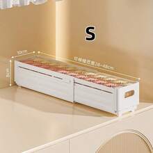 1pc Retractable Folding Home/Kitchen Storage Organizer Box, Expandable Drawer Style Storage Container For Pantry, Dorm, Closet, Snacks & Miscellaneous Items - White - View 12