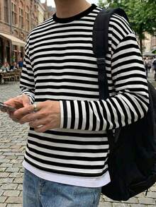 SWAVVY 白色修身罗纹圆领长袖T恤 - 白色 - 查看 2