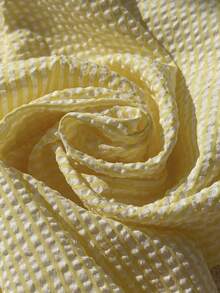 Teenage Girls' Spring/Summer Vacation Casual All-Match Versatile Lazy Lace Bow Shorts Top Vest And Loose Yellow Plaid Pants 2-Piece Set - Yellow - View 6