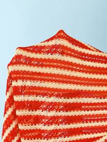 Swim Chiccia 女士条纹极简日常泳装套装 - 橘色 - 查看 10