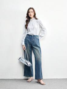 CUCCOO BIZCHIC 女士方头极简系带平底凉鞋，简约时尚通勤户外夏季度假圣诞节鞋履 - 花紋銀色 - 查看 2