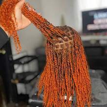 Boho Braids 波西米亚风辫子 1件装 非洲卷曲散装真人发接发，适用于迷你扭辫、脏辫，3C 4C 卷曲非洲卷曲散装编织发，适用于保护性发型，50克/件，自然黑色、棕色、金色扭辫发，柔软的巴西真发 - 彩色 - 查看 45