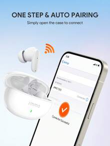 JMMO Wireless Earbuds, Earphone With USB-C For Fast Charging & ENC Noise Canceling Technology For Sports Music Women's Gift Creative Holiday Gift,Gaming Earphone Gifts,Must-Haves For Autumn And Winter - White - View 8
