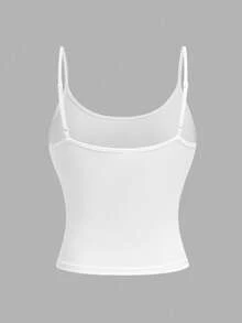 SHEIN Set de 4 piezas de top corto de camiseta de punto versátil en negro y blanco para adolescentes, apto para primavera, verano, otoño e invierno - Multicolor - Ver 5