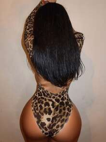 Slaydiva Phong cách giản dị cơ bản thường ngày cho lễ hội âm nhạc Xuân/Hè, Ngày Valentine, Y2K, phong cách đường phố ngọt ngào, người nổi tiếng trên mạng, bán chạy nhất, hẹn hò hàng ngày, phong cách cô gái nóng bỏng, xuyên thấu, cổ tròn, tay dài, hở lưng, họa tiết da báo, áo lót ôm sát, áo liền thân nữ -B, áo liền thân, áo tắm họa tiết báo đốm, áo tắm họa tiết da báo. - Nhiều màu - Xem 1