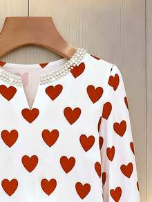 Franclia Women's Elegant Casual Commute Holiday Valentine's Day Blouse - Multicolor - View 3