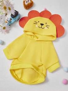 PETSIN 1pc Animal-Themed Cosplay Hooded Sweatshirt Suitable For Dogs And Cats To Wear Outdoors. - Yellow - View 3