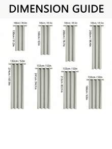 2片装遮光窗帘，隔热衬里，适用于客厅、卧室、厨房、浴室等家居装饰。 - 純色 - 查看 4