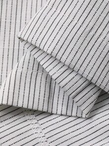 DAZY Women's Vertical Striped Shirt Set, Casual Loose Waist Tie Top And Wide Leg Pants 2-Piece Outfit, Summer - Apricot - View 10