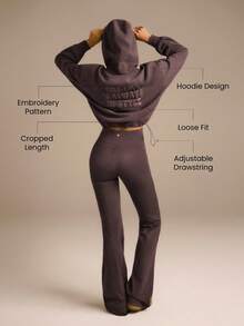 GLOWMODE 日常羊毛柔软保暖凉爽轻盈宽松版型可调节风帽抽绳下摆运动衫连帽衫秋冬日常休闲