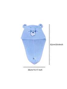 Care Bear X Joivida 1个熊脸刺绣干发帽 蓝色亲肤吸水卡通造型毛巾 - 藍色 - 查看 3