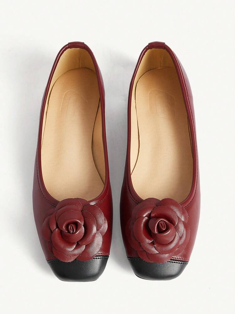 CUCCOO CHICEST Women's Floral Decor Casual Commuter Versatile Fashion Shoes Valentine's Day Elegant Shoes