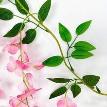 3件套10枝紫藤花吊饰，人造紫藤藤蔓，丝绸紫藤花环，适用于婚礼拱门、派对花园、家居装饰、复活节礼物、婚礼装饰用品、美观的房间装饰、家居装饰、情人节、生日礼物、毕业礼物等。 - 粉色 - 查看 3