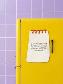 Joivida 1 Pc Refrigerator Magnetic Blackboard, 14*10 Inches, Comes With A Marker Pen. Perfect For Meal Planning And Grocery Lists. Wall-Mounted, Flexible Design. Suitable For Both Home And Office Use. Ideal For Gift Giving. - Multicolor - View 2