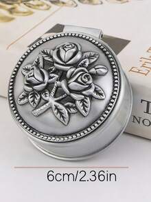 1个小型金属复古经典创意珍藏首饰盒，仿古金色，女士礼品旅行日常使用复古风格首饰收纳盒 - 彩色 - 查看 5