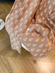 Franclia Women's Fashion Faux Linen Embroidered Elastic Waist Bow Tie Wide Leg Pants - Khaki - View 3