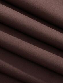 Anewsta Brown High Waist Elastic Waistband Loose Yoga Pants, Relaxed Fit Women's Workout Trousers - Coffee Brown - View 5