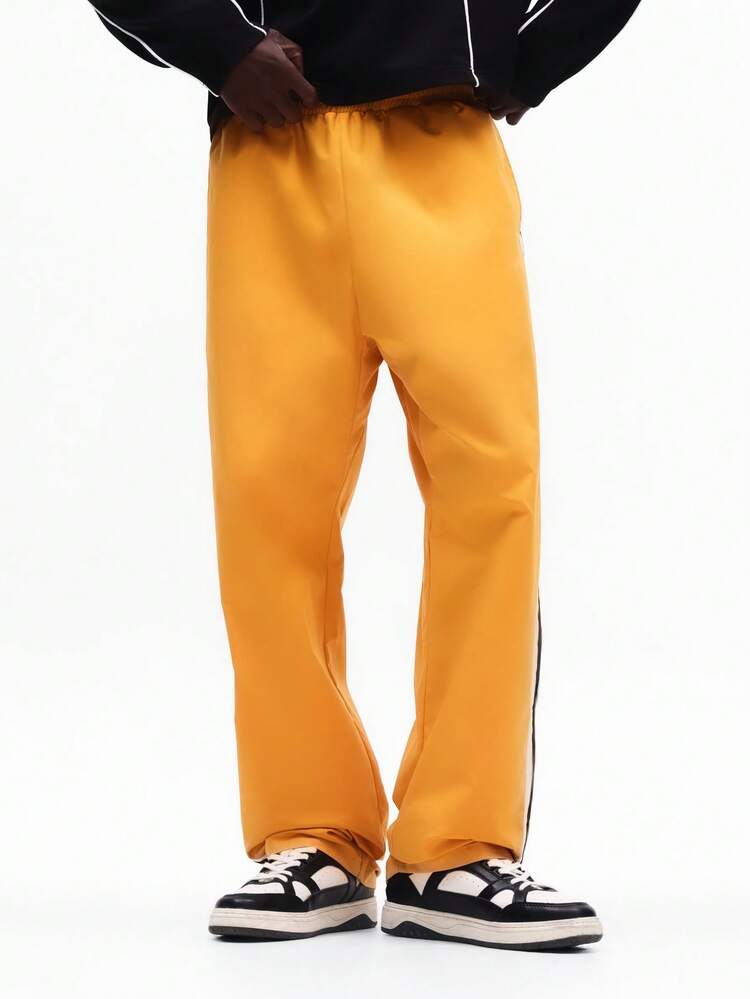 Drop Crotch Track Pants With Side Tapes