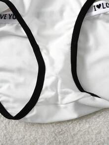 SHEIN Set da 6 pezzi di mutandine elasticizzate in maglia a vita alta per ragazze adolescenti - Multicolore - Visualizzare 3
