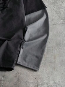 AXEPEAK Men's Casual Printed Long Sleeve T-Shirt - Black - View 4