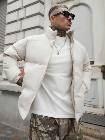 Artur Kramer 男士长袖纯色休闲立领羽绒服，秋冬款