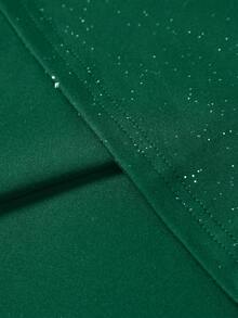 Claim Dot 男士圆领短袖休闲银箔星形T恤 - 墨綠色 - 查看 6