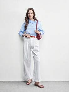 CUCCOO BIZCHIC 女士方头极简系带平底凉鞋，简约时尚通勤户外夏季度假圣诞节鞋履 - 酒紅色 - 查看 3