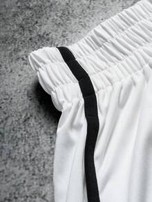 Manfinity EMRG Men's Chinese Dragon Print Elastic Waist Boxing Training Shorts - White - View 3