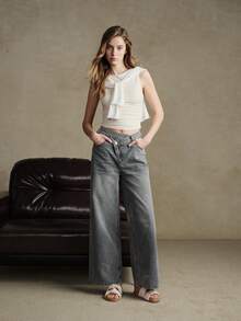 Solecia Giày sandal đế bằng buộc dây hở mũi màu nâu thoải mái thường ngày cho nữ, phù hợp cho mùa lễ hội xuân/hè - Màu be - Xem 11