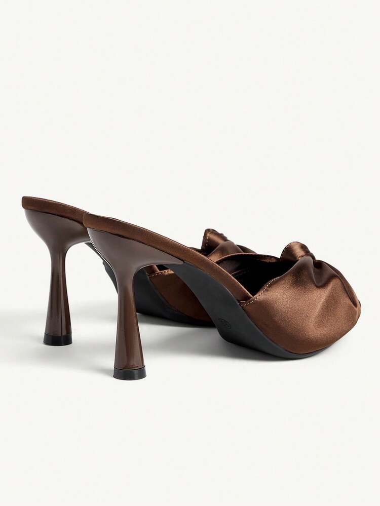 CUCCOO CHICEST Summer New Twist Round Toe Thin Heel Bow High Heels Wedding Shoes Spring Shoes Bride Shoes
