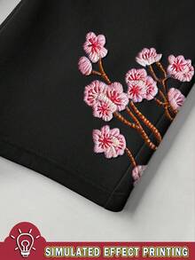 Manfinity EMRG Men's Black Cherry Blossom Sakura Floral Print | Japanese Style Plum Flower Branch Graphic Drawstring Straight Trousers | Asian Aesthetic Pink Bloom Petal Design Elastic Waist Sweatpants | Y2K Streetwear Oriental Art Loose Fit Jogger Pants | Romantic Spring Summer Casual Sports Wear Beach Vacation Bottoms | Soft Breathable White Tie Waist Daily Outdoor Lounge Men's Floral Embroidery Loose Drawstring Waist Casual Sweatpants Japanese Pants Anime Pants Flower Pants Men Harajuku Pants