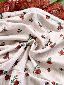 Soleia White Casual Textured Fabric Ruffle Trim Bustier Top, Suitable For Vacation, Beach, Summer, Boho - Multicolor - View 6