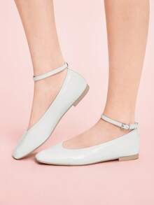 CUCCOO DOLLMOD Women's Buckle Design Casual Commuter Versatile Fashion Shoes - White - View 3