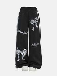 少女T恤套装，柔和配色，舒适贴身，适合上学、玩耍、旅行和日常穿着，春季必备 - 黑色 - 查看 10