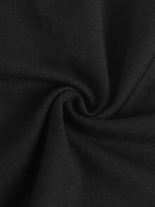 SHEIN Teen Girls Sleeveless Jumpsuit & Shorts, Elastic Slim-Fit Romper - Black - View 5