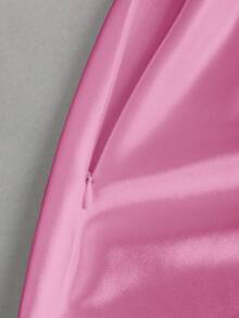 Sweetra Women's Solid Color Elegant Pleated Mermaid Skirt - Baby Pink - View 6