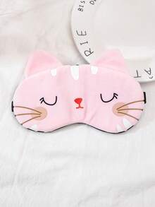 1 件 12*19 厘米卡通猫睡眠遮光眼罩，舒适透气眼罩，适合家庭、办公室、旅行、卧室、学校、午睡、生日礼物 - 彩色 - 查看 14