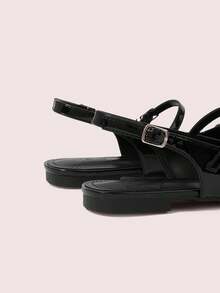 CUCCOO DOLLMOD 女士搭扣设计休闲通勤百搭时尚鞋 - 黑色 - 查看 9