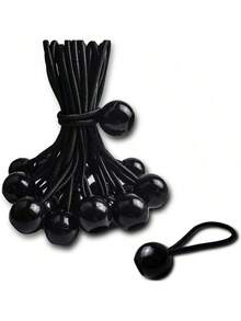 50pcs Outdoor Camping Tent Fixed Elastic Rope Plastic Ball High Elastic Rope Tied Elastic Ball, Trampoline Beach Net Elastic Rope Strap - Multicolor - View 3