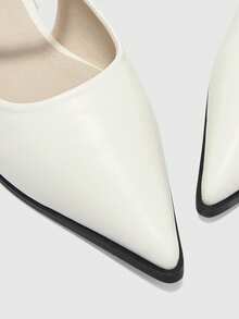 CUCCOO BIZCHIC Women's Comfortable Versatile Pointed Toe Backstrap Shoes, Elegant And Charming Loafers - Beige - View 7