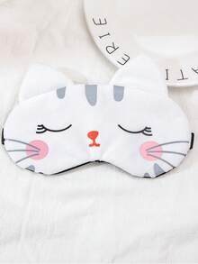 1 件 12*19 厘米卡通猫睡眠遮光眼罩，舒适透气眼罩，适合家庭、办公室、旅行、卧室、学校、午睡、生日礼物 - 彩色 - 查看 12