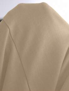 Flirla Women Plain And Simple Daily Lapel Blazer Jacket - Khaki - View 7