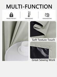 2片装遮光窗帘，隔热衬里，适用于客厅、卧室、厨房、浴室等家居装饰。 - 純色 - 查看 7