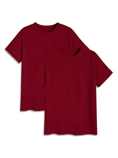 Manfinity Homme 男士休闲纯色圆领短袖T恤