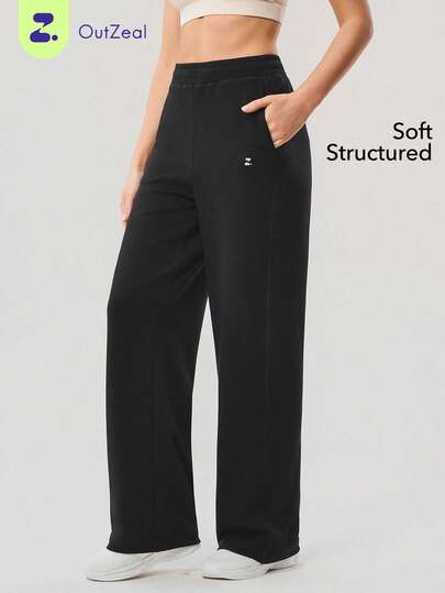 OutZeal Women Outdoor Pants Black Daily Casual Straight Legs Adjustable Waistband Outdoor Bottoms