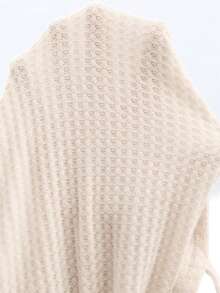 Brillora Women's Apricot One-Shoulder Off The Shoulder Knit T-Shirt,Textured Summer Casual Vacation Tops - Apricot - View 7