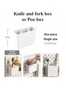 畅销家居用品，Basic Living 1 件壁挂式无钻孔塑料钉板，多种组合套件配件，多功能储物钉板配有各种储物盒和金属挂钩，适用于车库工作台/家庭厨房整理和储物/办公室/工艺室/浴室（28*28 厘米） - 白色 - 查看 23