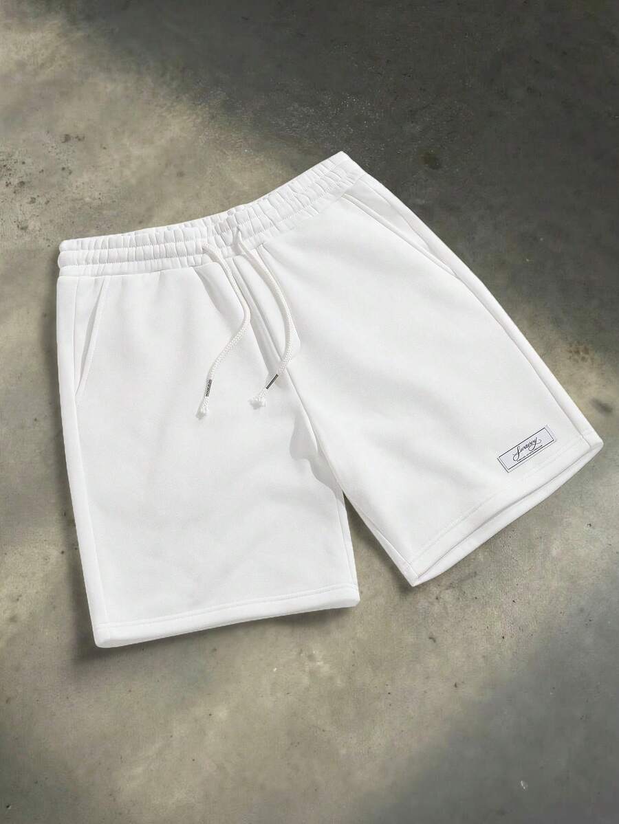 SWAVVY Men's Drawstring Waist Casual Versatile Daily Wear Shorts - Grey - View 1