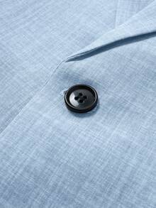 Manfinity Mode Men Space Dye Pocket Single Breasted Blazer - Sky Blue - View 6