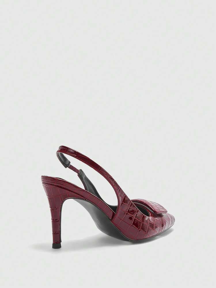 CUCCOO BIZCHIC Black & White Contrast Pointy Toe Mid-Heel Slip-On Pumps, Elegant Commuting Minimalist Classic Splicing Design High Heels, Suitable For Dating, Workplace, Formal Occasions And Professional Outfits Spring Shoes Spring Break Easter Prom Heels Valentine's Day